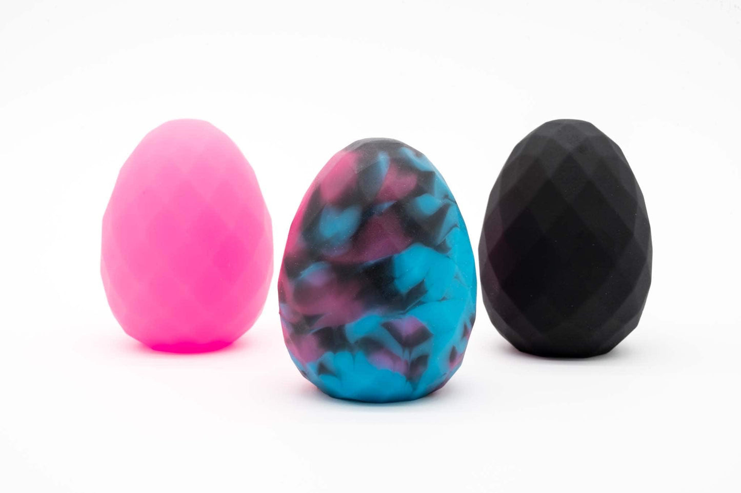 Geometric Silicone Egg - Custom SINGLE - Fantasy Sex Toy - Adult Toy - Platinum Silicone