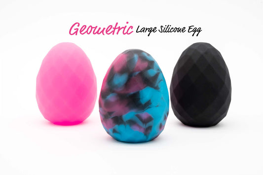 Geometric Silicone Egg - Custom SINGLE - Fantasy Sex Toy - Adult Toy - Platinum Silicone